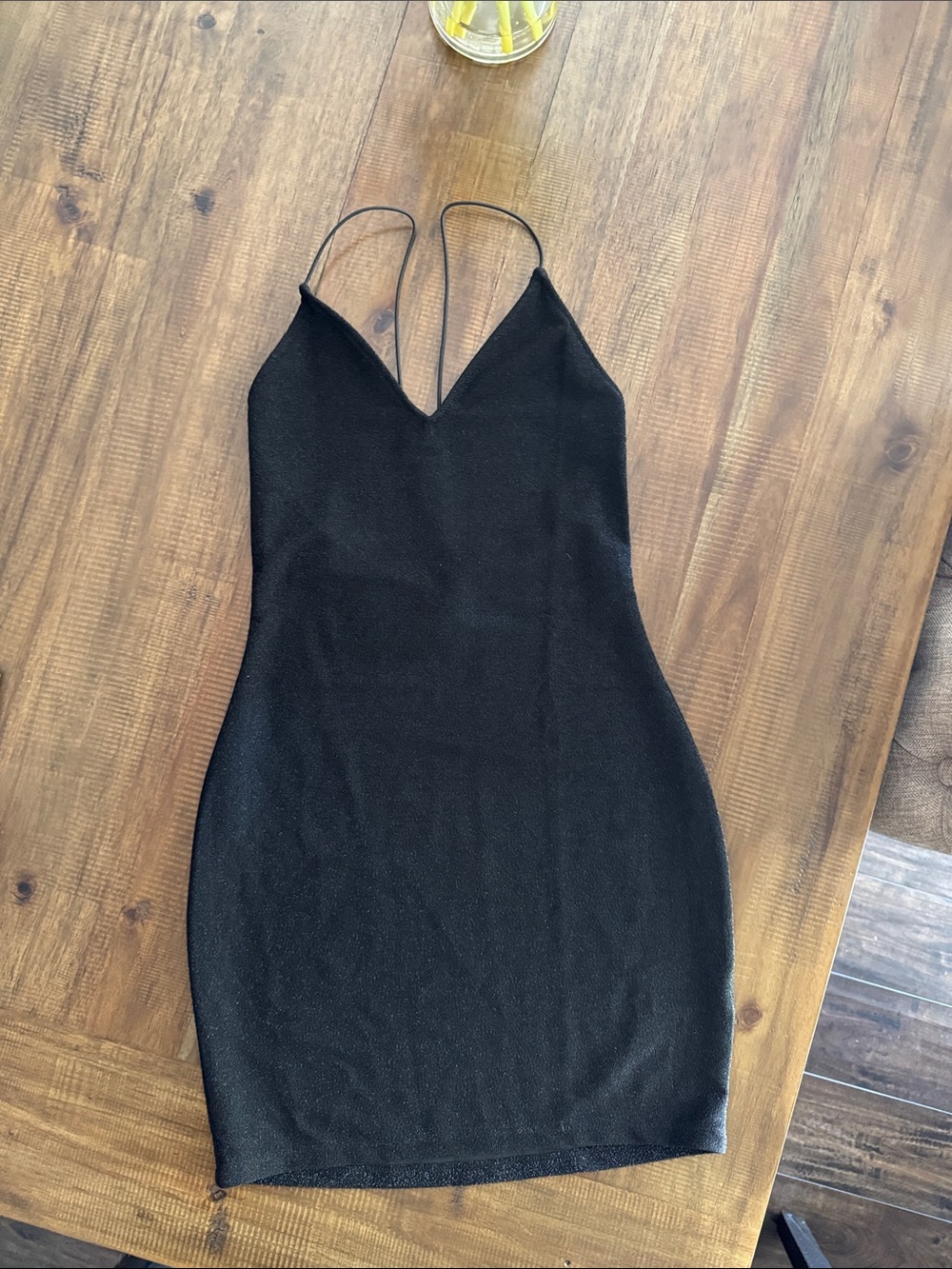 Divided Black Sparkle Slip Mini Dress